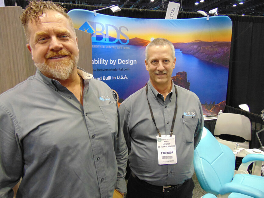 Scott Miller, left, and Jeff Bunker of BDS – Beaverstate Dental Systems.