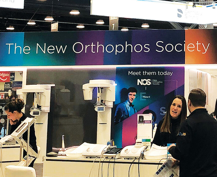 Dentsply Sirona booth visitors take the first step toward joining the New Orthophos Society.