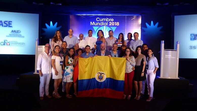 El contingente colombiano en la Cumbre Mundial de Láser.
