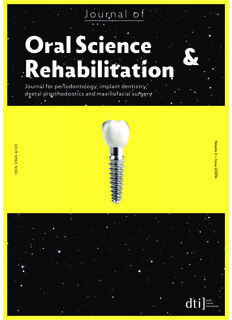 Journal of Oral Science & Rehabilitation No. 2, 2016