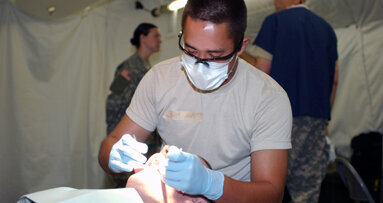U.S. military personnel receive dental care in combat support hospitals