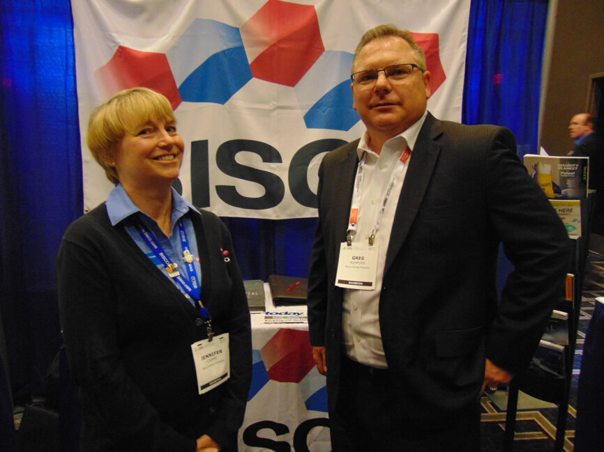 Jennifer Campe, left, and Greg Kuhfuss of Bisco Dental Products.