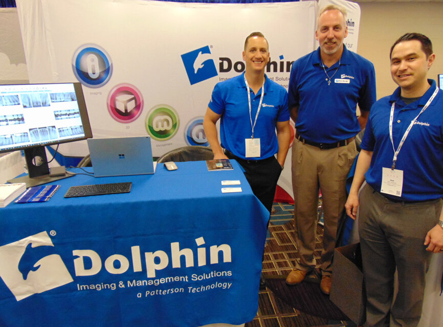From left: Chad Kubik, Steve Murray and Matt Yamamoto of Dolphin Imaging & Management Solutions. (Photo by Fred Michmershuizen/Dental Tribune America)