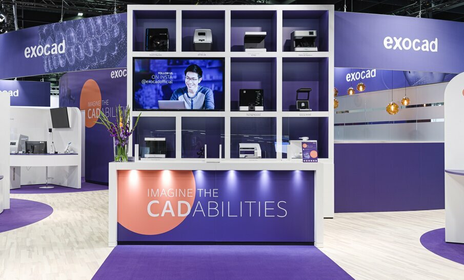 Under the new slogan “Imagine the CADabilities”, exocad presented a new booth design at this year’s IDS.