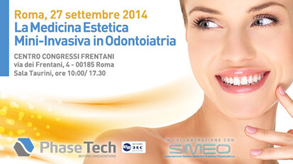 Il 27 settembre PhaseTech presenterà il progetto di sinergia tra Medicina Estetica e Odontoiatria al convegno organizzato a Roma in collaborazione con SIMEO