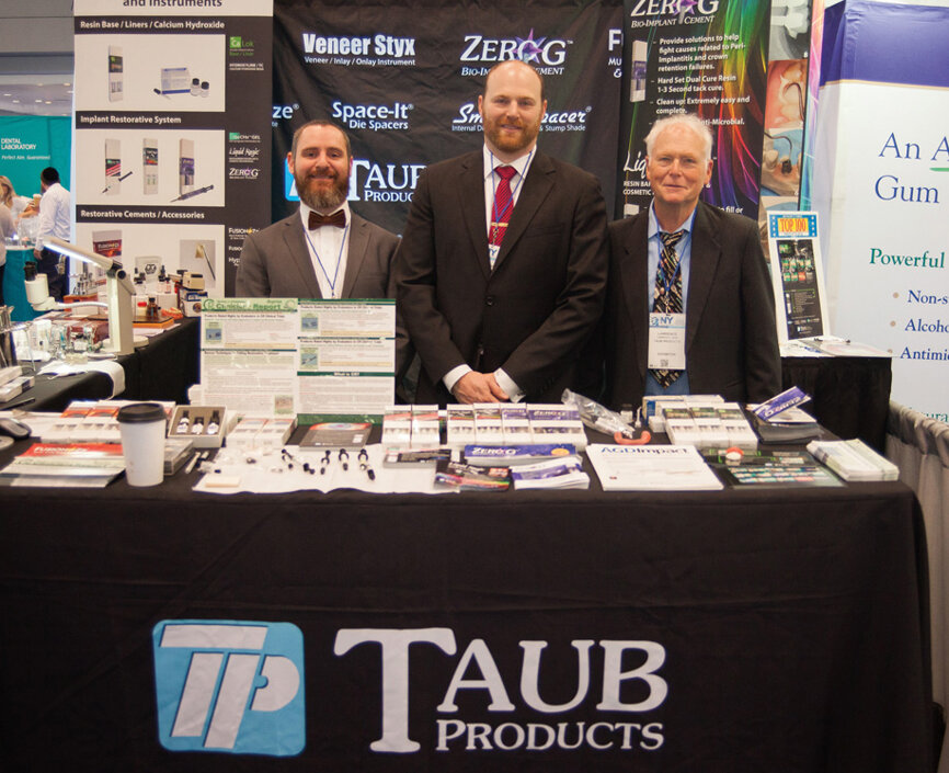 From left: Steven, Jordan and Laurence of TAUB Products. (Photo: Jahmel Charles, Dental Tribune America)