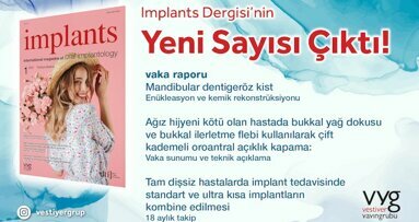 Implant Dergisi’nin Yeni Sayısında Vakalar Öne Çıkıyor