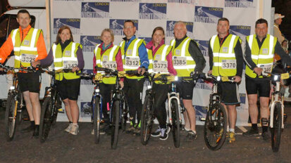 A-dec Nightrider cyclists  raise funds for dental charity