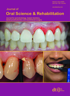 Journal of Oral Science & Rehabilitation No. 4, 2019