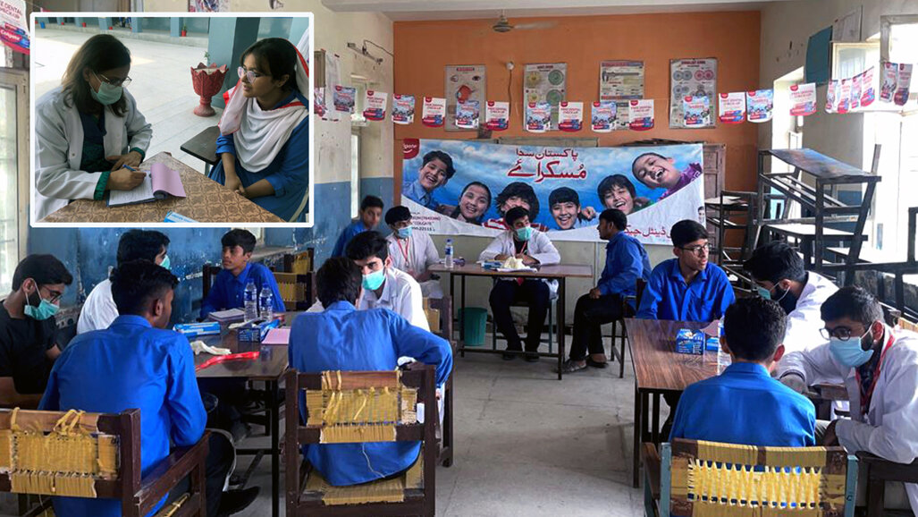 UCMD team holds oral health camps at 20 schools in Lahore