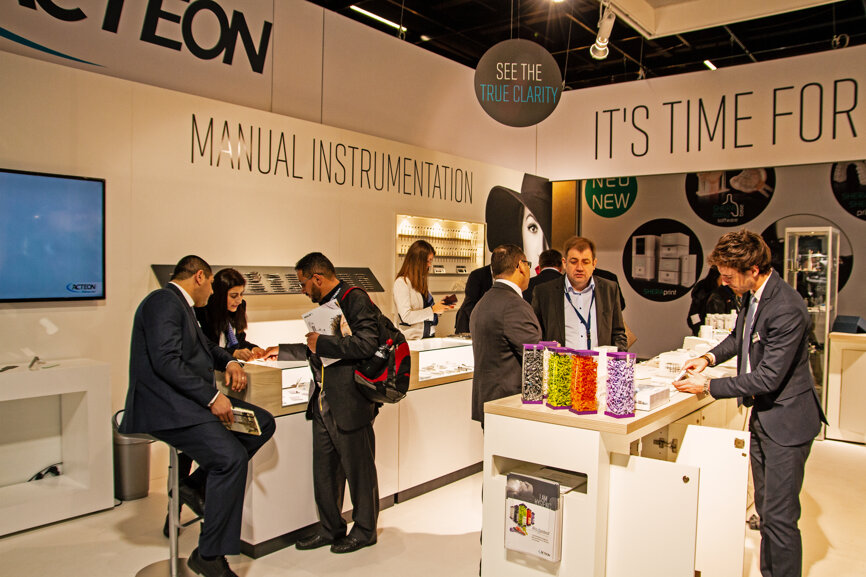ACTEON booth at IDS 2019. (Photograph: Luke Gribble, DTI)