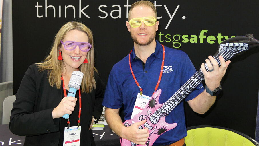 It’s not just fun and games at the TSG Safety booth. Angela Thompson and Matt Thompson also help dentists meet OSHA requirements. The company offers training, inspections and program development. Stop by to learn more — and to maybe play a little air guitar, too.