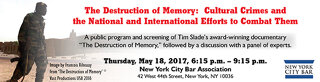 The Destruction of Memory: Cultural Crimes and the National and International Efforts to Combat Them