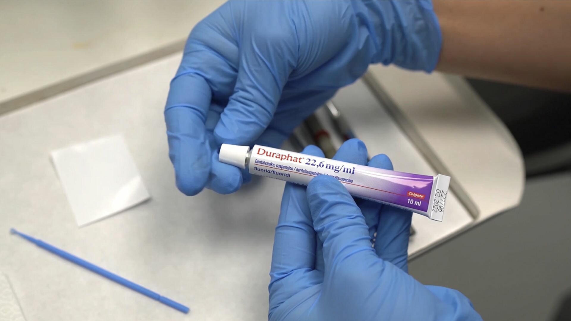 Sådan påfører du Duraphat 22,6 mg/ml dentalsuspension